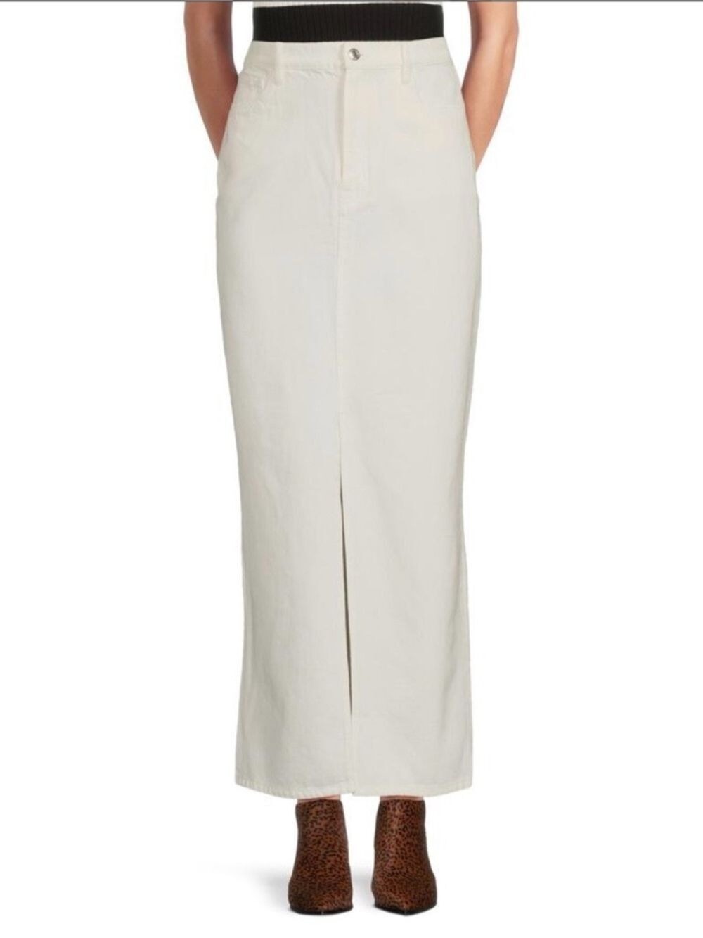 Derek Lam 10 Crosby Ecru Denim Maxi Skirt Size 23